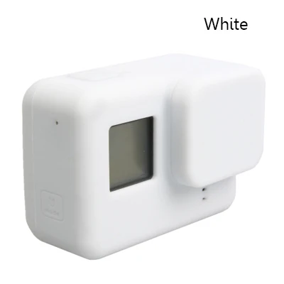 Set-White Для GoPro аксессуары мягкий силиконовый защитный чехол+ крышка объектива Крышка для Go Pro Hero 7 6 5 Black Edition Экшн-камера - Цвет: Set-White