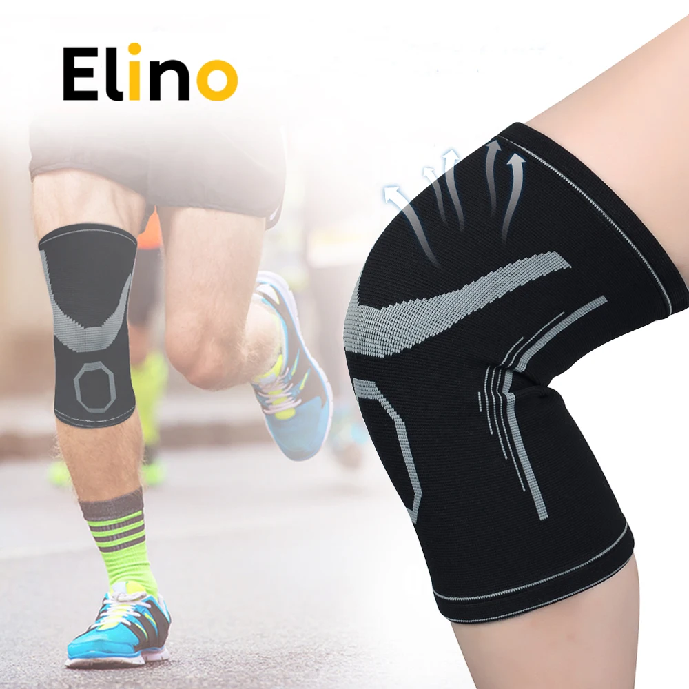 

Elino, спортивные наколенники для бега, для мужчин и женщин, эластичные Компрессионные рукава для баскетбола, волейбола, ноги, теплые вставки, ...