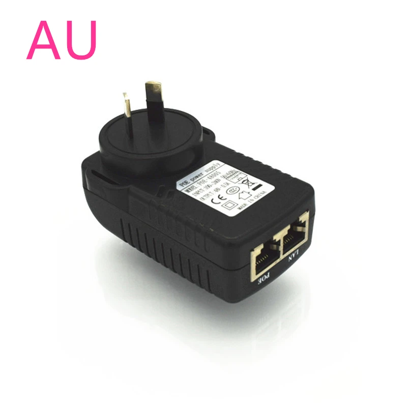 POE инжектор Ethernet адаптер для системы видеонаблюдения 48 в 0 5 А 24 Вт poe питания
