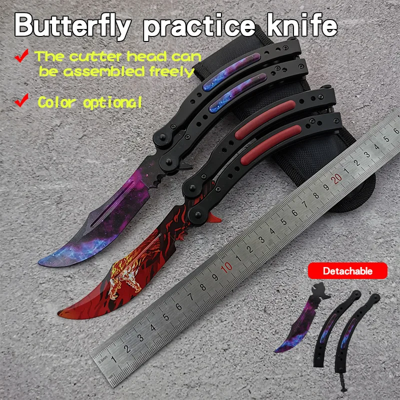 Разборка CS GO бабочка в ноже тренировочный нож из нержавеющей стали Karambit складной