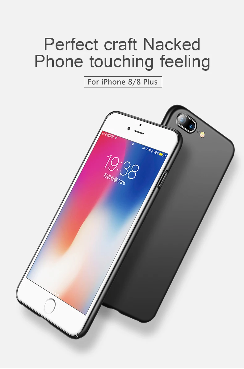 Ультратонкий чехол с полным покрытием для iPhone 7, 8, 6, 6S Plus, чехол для телефона, для iPhone XR, XS MAX, полный Чехол, Матовый Жесткий Чехол для задней панели из поликарбоната