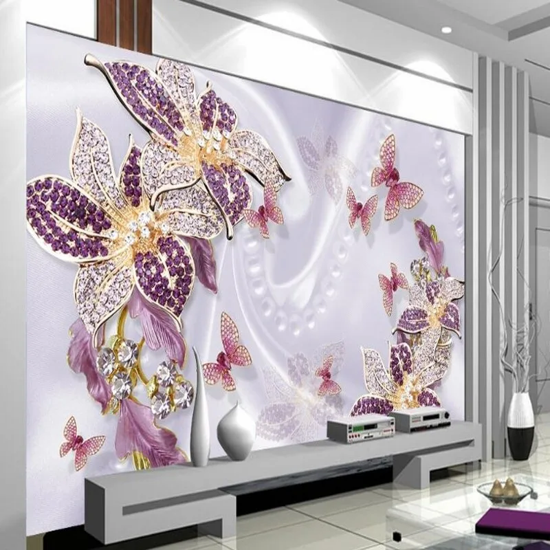 Большой пользовательский 3D стерео роскошный Европейский фиолетовый Ювелирный