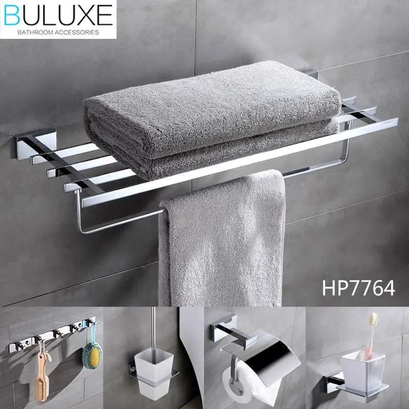 BULUXE латунь роскошные аксессуары для ванной комнаты настенный держатель