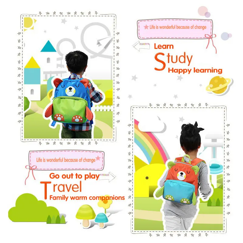 Топ Класс детей Школьные ранцы для продажи Носки с рисунком медведя из мультика