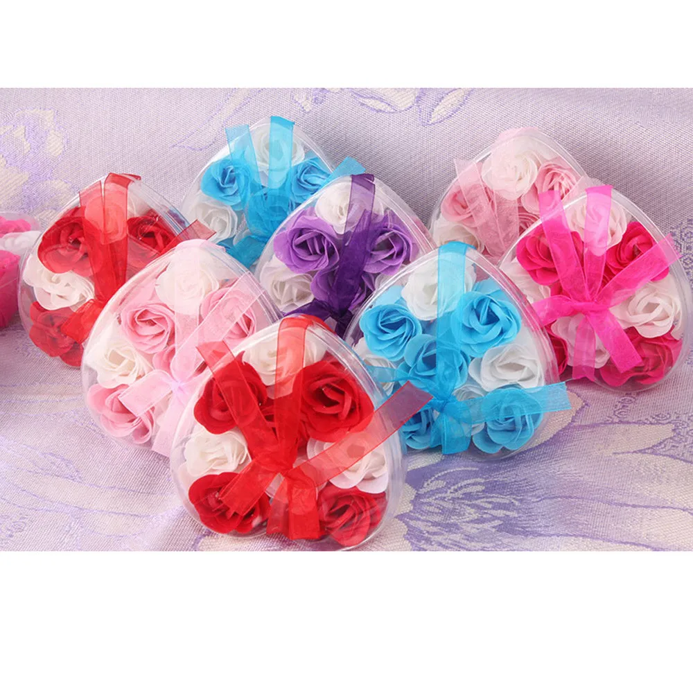 9 шт. Розовое Мыло с сердечками ароматическое мыло для ванны лепестками роз