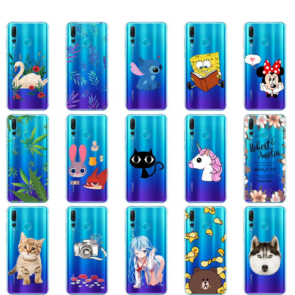 Чехол для huawei Nova 4 4e мягкий силиконовый чехол из ТПУ телефона Nova4 nova4E с полным