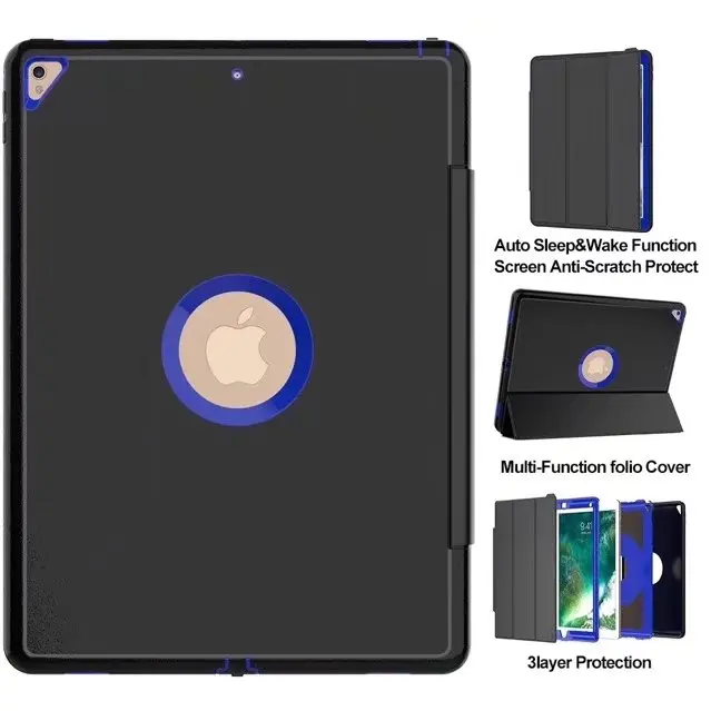 

Бронированный силиконовый чехол-подставка для Apple Ipad Pro 12,9 дюйма, безопасный противоударный силиконовый чехол для детей + ПК с подставкой + подарок