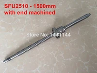 sfu2510 1500mm ballscrew with ball nut with bk20bf20 end machined
