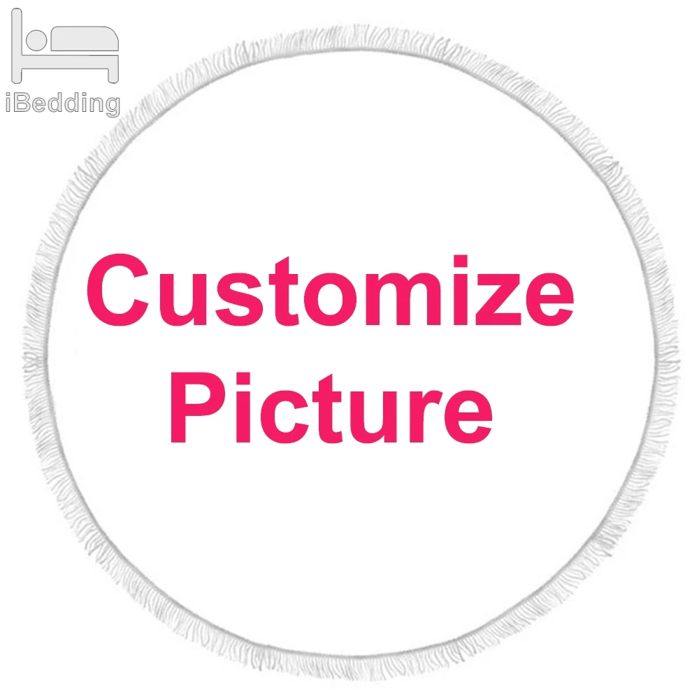 Customize Dropshipping Printed Round Beach Towel For Adult Yoga Mats Leaves Microfiber With Tassels 150cm | Дом и сад