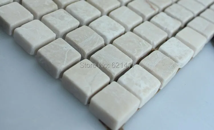 

cream-colored marble stone mosaic tiles,kitchen or balcony wall tiles, floor mosaic tiles, wall tiles, free shipping