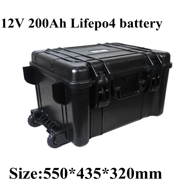 Чехол Drawbar 12v 200Ah Lifepo4 водонепроницаемый аккумулятор мобильная электростанция для