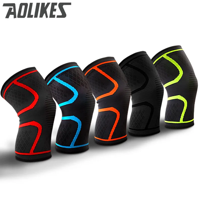 

Aolike PR Elastic Knee Support Braces Sport Compression Knee Pad Sleeve for Basketball