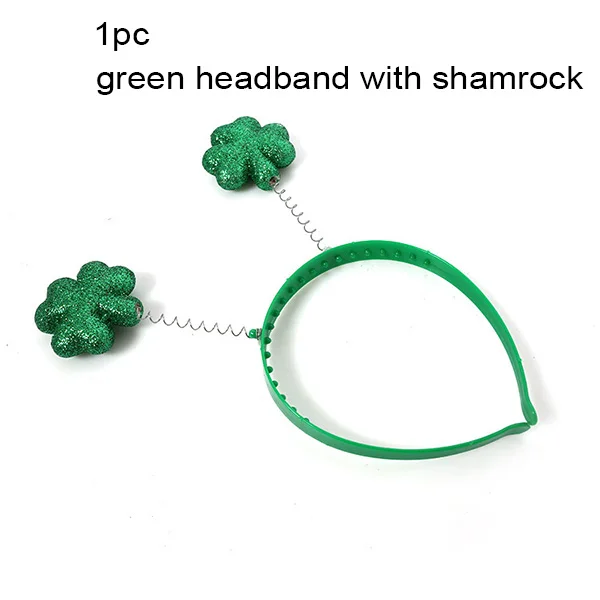 headband-2 Ирландские вечерние День Святого Патрика вечерние украшения зеленая лента для волос аксессуары очки трилистник Фольга воздушные шары с блестками для студийной Фотокабины - Цвет: headband-2