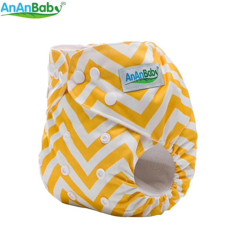 {AnAnBaby} Новые принты детские подгузники многоразовые и моющиеся все в одном размере Ткань подгузник внутренняя ткань замша с хип защелками W Серия