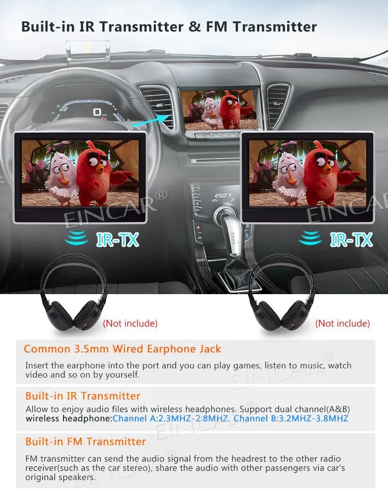 Автомобильный dvd плеер 11 6 &quotHD TFT LCD экран подголовник монитор Поддержка HDMI SD 1080P