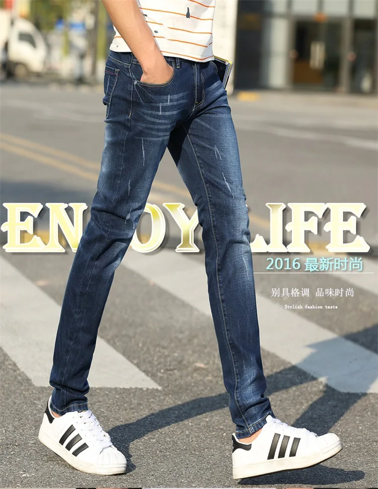 Новые весенние и осенние прямые джинсы мужские s Высокое качество повседневные