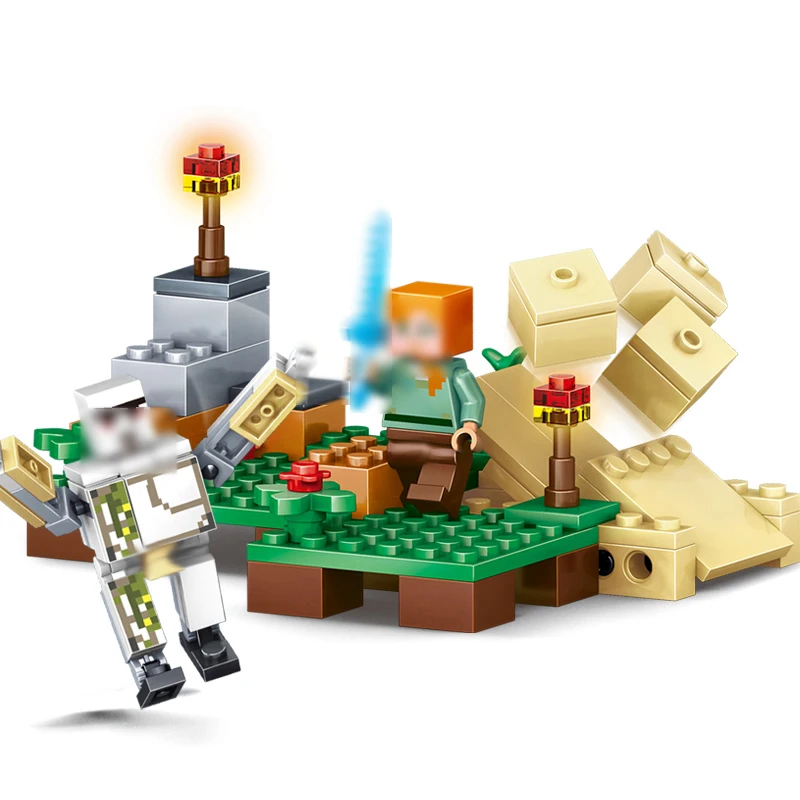 378 шт 4 в 1 строительные блоки Minecrafted Совместимость с legoingly город фигурки джунгли