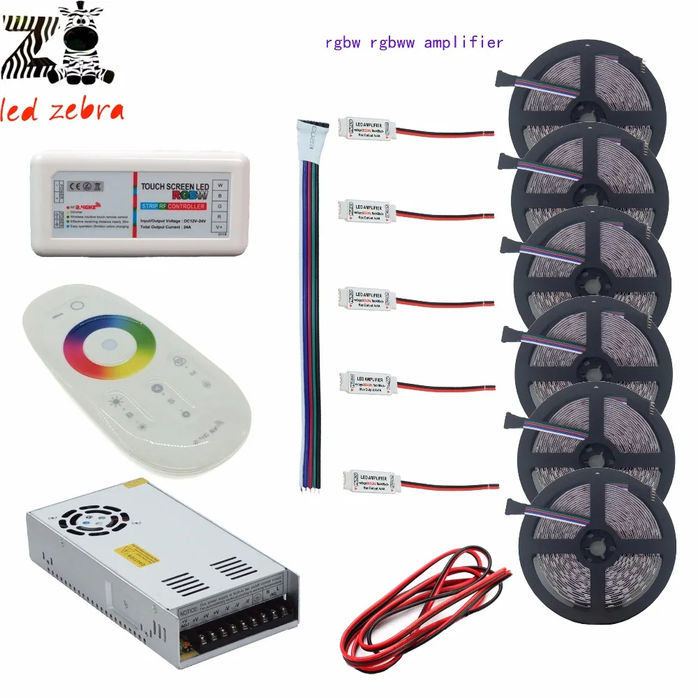 Светодиодная ленсветильник 5 м ~ 30 М 5050 SMD rgbw rgbww + светодиодный контроллер 2 4G 12 В Φ