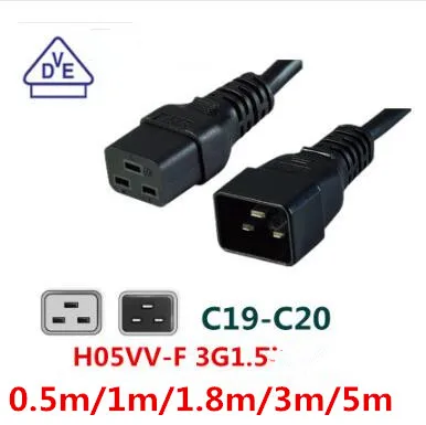 Lindy Color Azul 3 m Cable de extensión IEC C19 a C20 