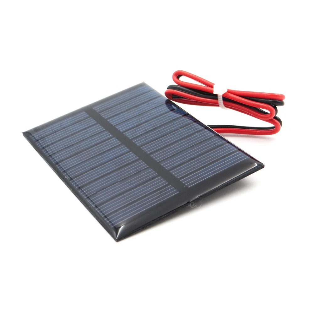 5.5V 100mA with 30cm extend cable Solar Panel Polycrystalline Silicon DIY Battery Charger Module Mini Cell wire toy | Обустройство