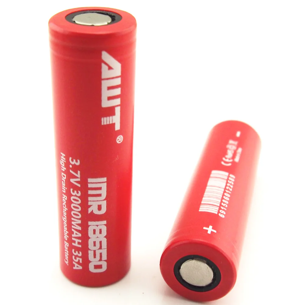 18650 Батарея AWT 3000 мА/ч, 35A Li-Ion Vape электронная сигарета Батарея для SMOK Ijoy Eleaf Мститель X SWAG LUXE Box Mod T005