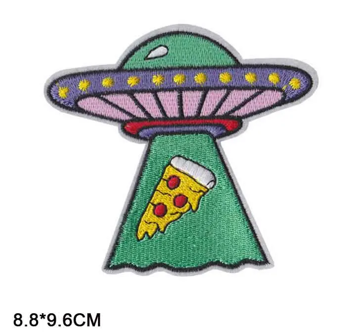Планета Экспресс космическая тема UFO железная вышитая одежда нашивки для одежды наклейки одежда аксессуары - Цвет: Прозрачный