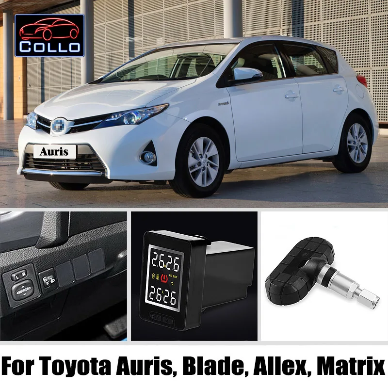 TPMS система контроля давления в шинах для Toyota Auris Blade Allex Matrix/беспроводная система контроля давления в шинах внутренних датчиков Встроенная установка