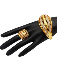 ethiopian africa gold color bangles for women hollow out bride bracelet african middle east wedding jewelry