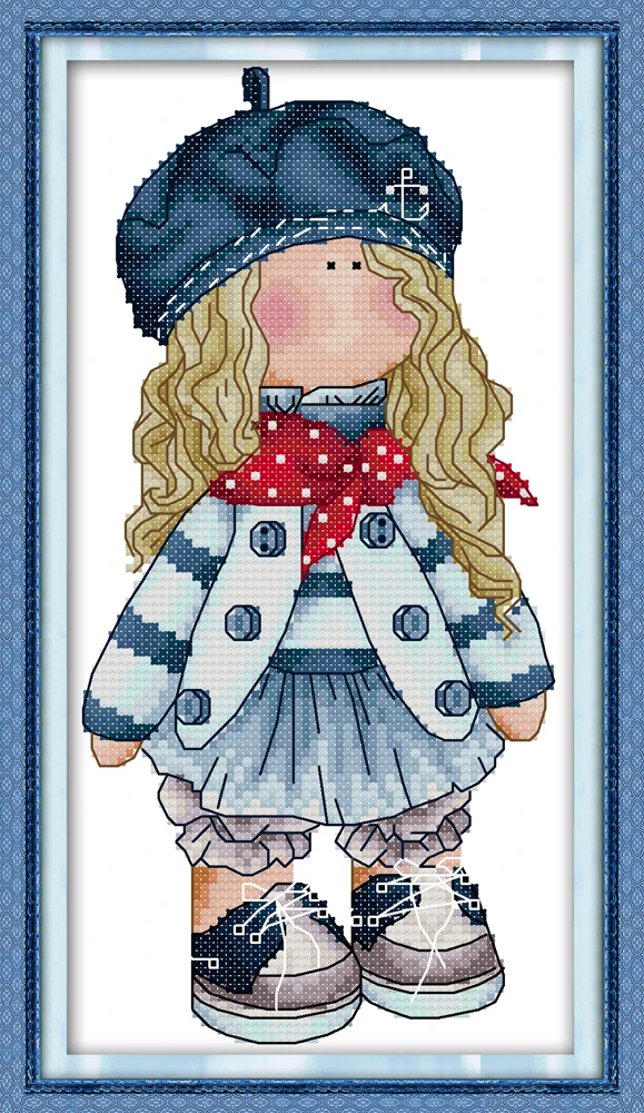 Набор для вышивки крестиком девочка из мультфильма домашний Декор Картина