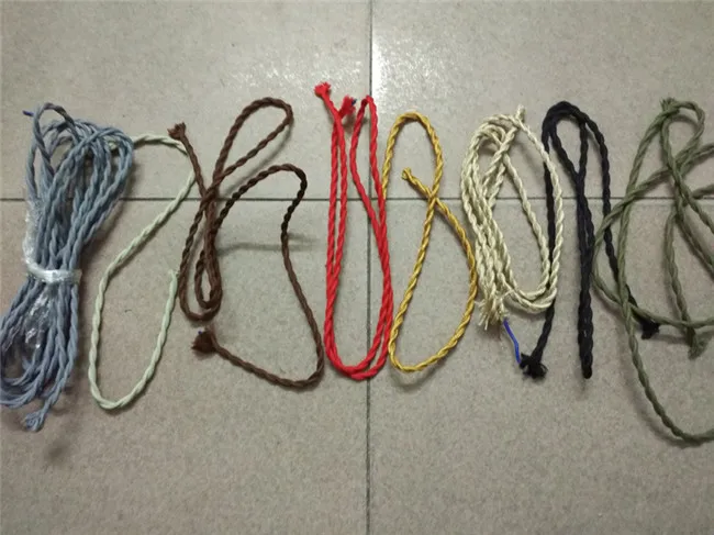 50 м конфетный Цвет Ретро Электрический провод винтажный тканевый кабель