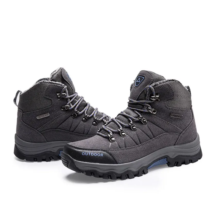 Мужские флисовые теплые дышащие походные ботинки мужские горные треккинговые