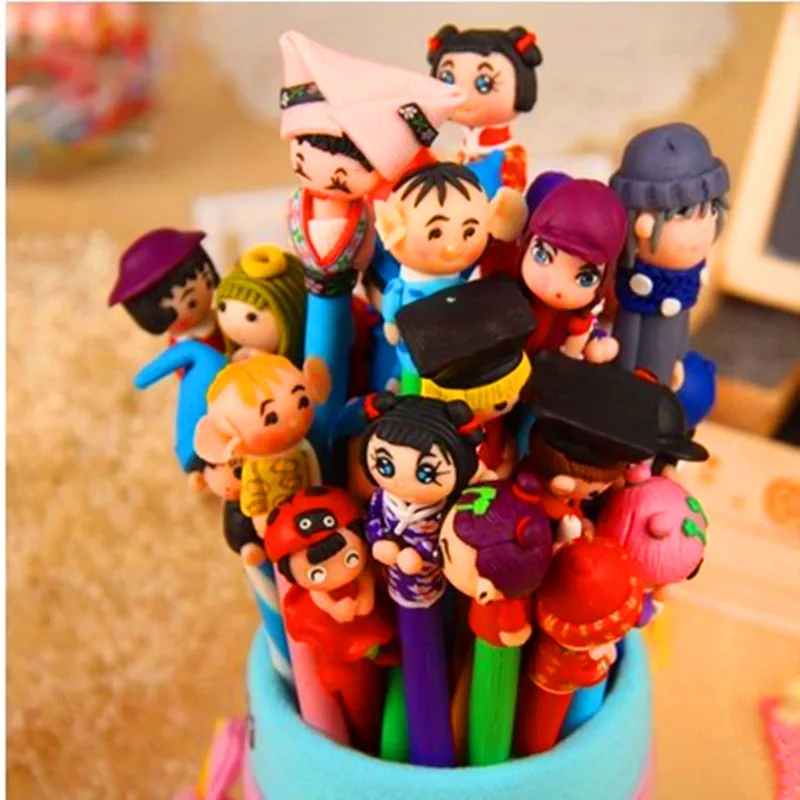 10 шт./лот творческие ручки ручной работы из полимерной глины индивидуальная