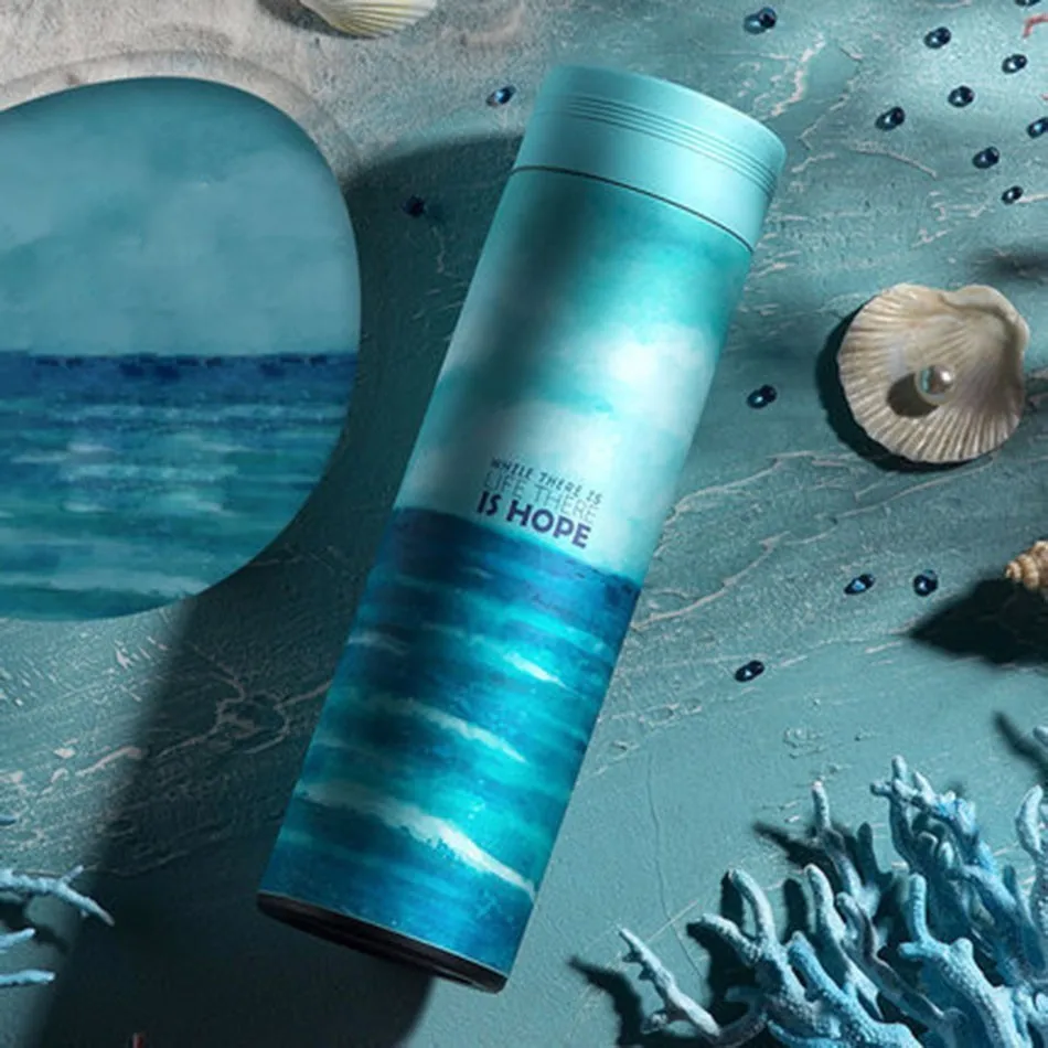 Фиолетовый Вселенная вакуумные колбы из нержавеющей стали новый дизайн термос