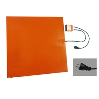 6x6 250w 220v flexible silicone heater with digital thermostat violin cello guitar side bending heating thermal blanket pad