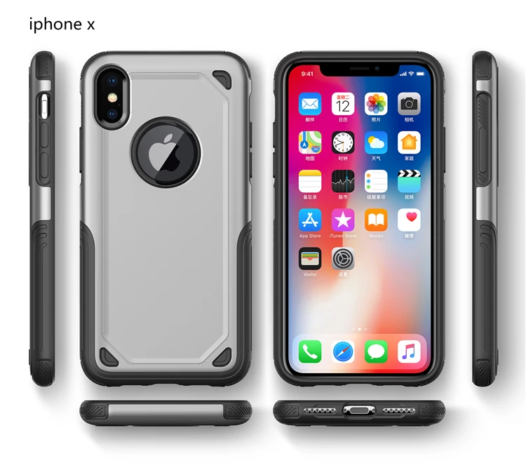 SGP Spigen Гибридный армированный дизайнерский чехол для мобильного телефона iPhone X XS
