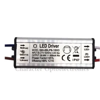2pcslot 6 10x3w 20w led driver dc18 34v 650ma power supply waterproof ip67 constant current driver for floodlight