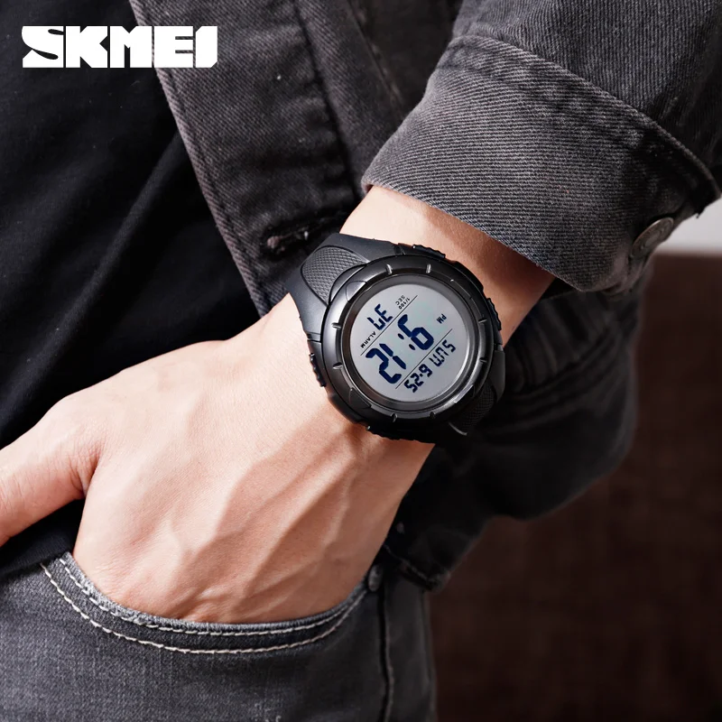 SKMEI 1535 мужские спортивные цифровые наручные часы с обратным отсчетом