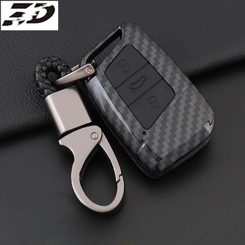Углеродное волокно + силиконовый чехол для автомобильного ключа VW Golf 7 t5 Jetta POLO GOLF