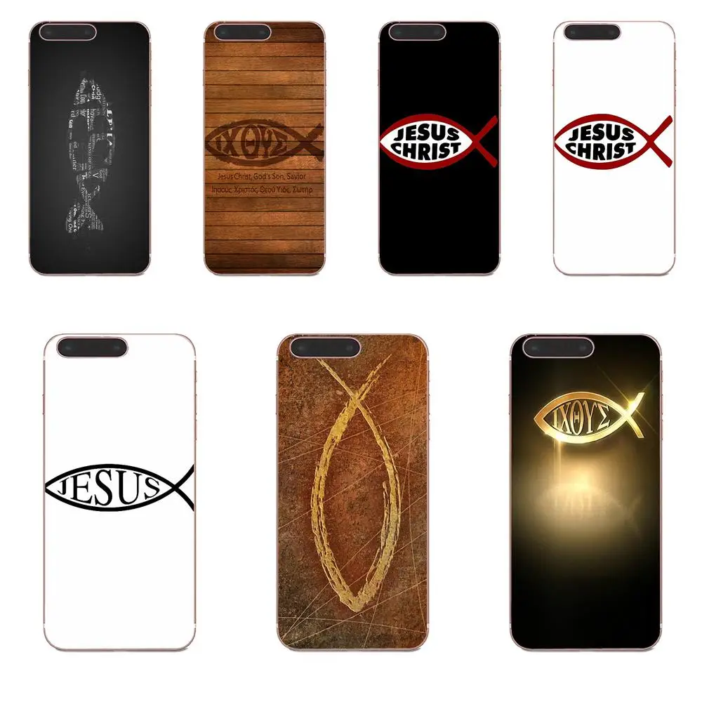 Мягкий чехол с логотипом Jesus Christian Fish для Huawei Honor Mate 7 7A 8 9 10 20 V8 V9 V10 G Lite Play Mini Pro P