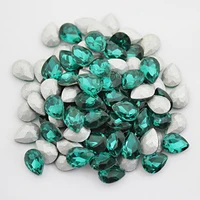 emerald crystal rhinestone non hotfix rhinestones 68mm 10pcs water droplets crystals diy 3d nail art gems decoration