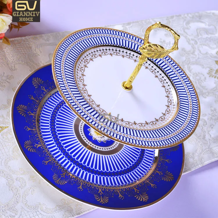 Европейский Wedgwood костяной фарфор двухэтажный пластин торт фрукты закуски пластины день Чай Керамика лоток Посуда украшения