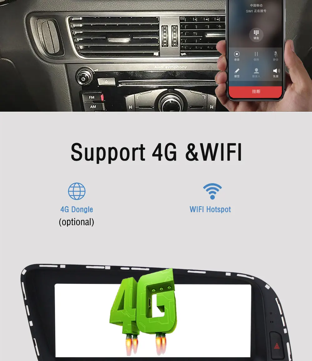 2 Din Android 7,1 Автомагнитола для Audi Q5 2010 2011 2012 2013 Стерео gps навигация Автомагнитола