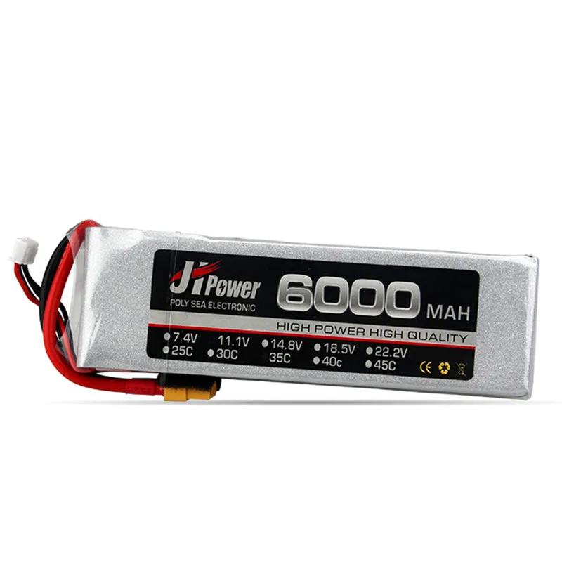 6 S 22 2 V RC LiPo батарея 3500 мАч 4200 5200 6000 мА/ч 25C 35C для Дрон Квадрокоптер вертолет