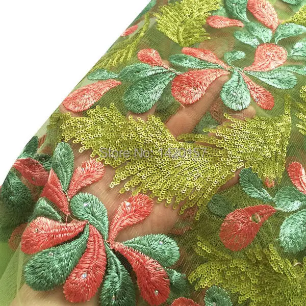 Серебро Фиолетовый Зеленый Золотой 2016 Швейцарский Африканский Шнурок Ткани Для