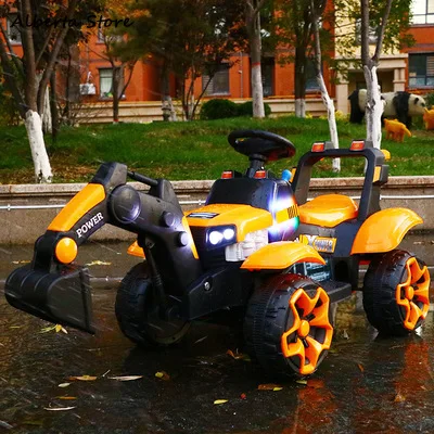 Новый детский Электрический экскаватор может сидеть и кататься большой пульт