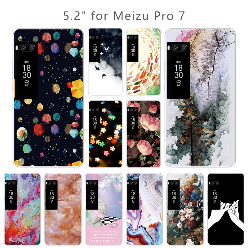3D чехол для Meizu Pro 7 телефона мягкий силиконовый Pro7 Star прозрачный Ультратонкий из