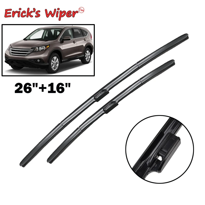 

Erick's Wiper LHD Front Wiper Blades For Honda CRV CR-V MK4 2012 - 2016 Windshield Windscreen Window Car Rain Brushes 26"+16"