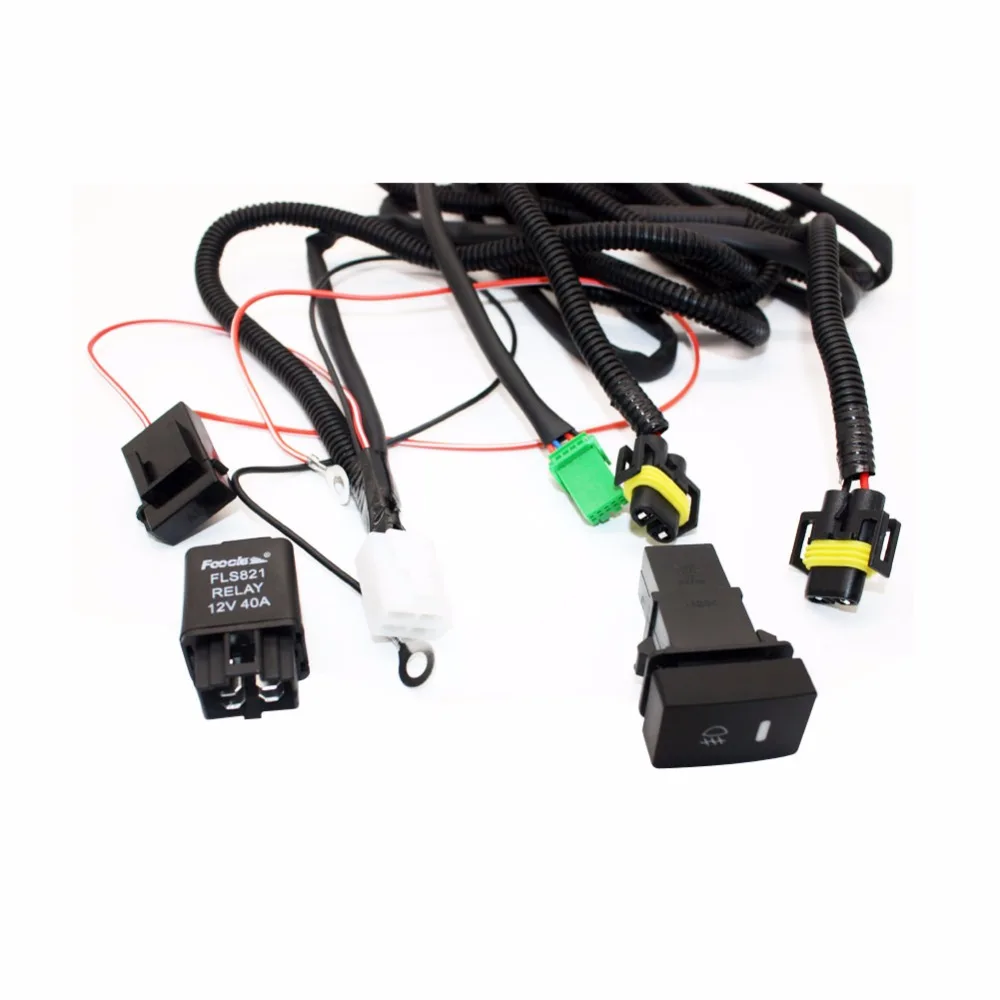 Набор проводов розетки провод + переключатель для H11 противотуманный светильник