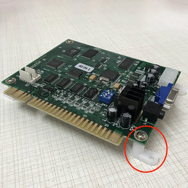 

100 PCs L Type feet with screw for arcade jamma 60 in 1 game board PCB Mounting Feet game machine board Free Shipping