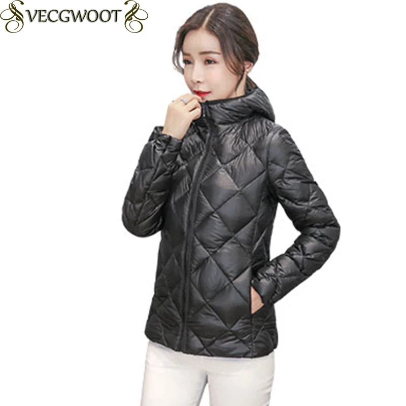 Новинка 2020 зимний женский пуховик свободный тонкий с капюшоном модный пальто